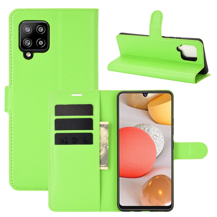 For Samsung Galaxy A42 5G Litchi Texture Horizontal Flip Protective Case with Holder & Card Slots & Wallet