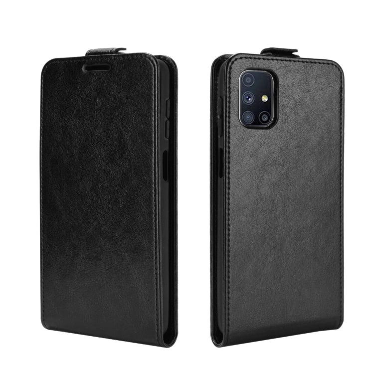 For Samsung Galaxy M51 (Side Fingerprint) R64 Texture Single Vertical Flip Leather Protective Case with Card Slots & Photo Frame