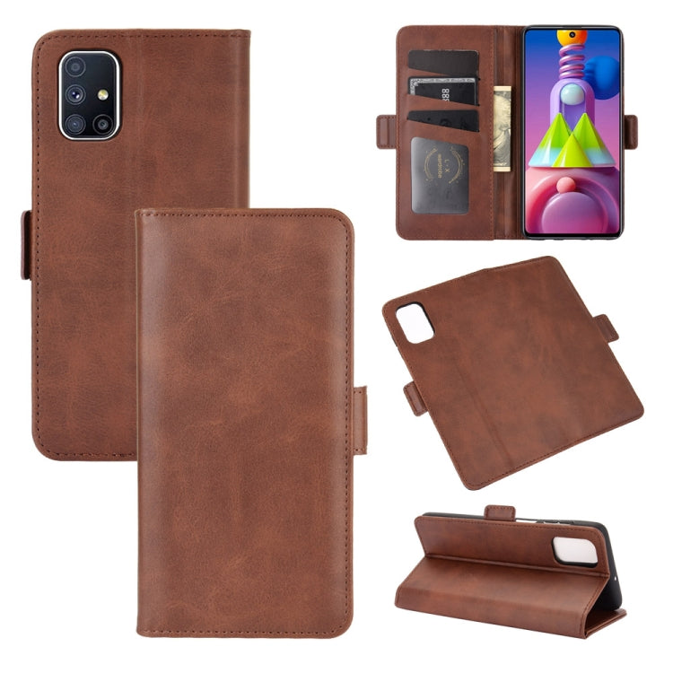 For Samsung Galaxy M51 (Side Fingerprint) Dual-side Magnetic Buckle Horizontal Flip Leather Case with Holder & Card Slots & Wallet