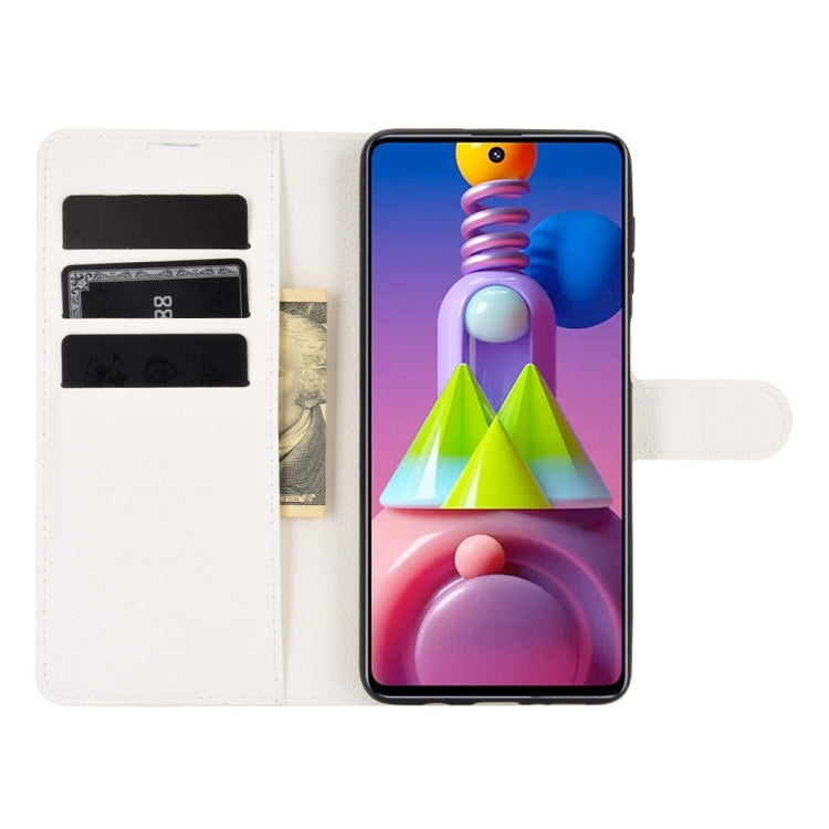 For Samsung Galaxy M51 (Side Fingerprint) Litchi Texture Horizontal Flip Protective Case with Holder & Card Slots & Wallet