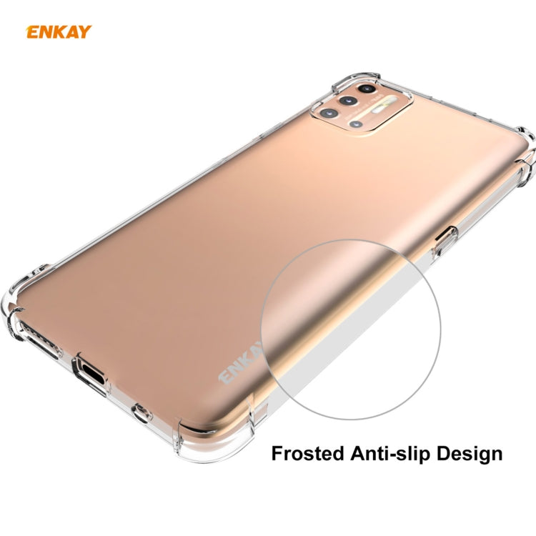 Hat-Prince ENKAY Clear TPU Shockproof Case Soft Anti-slip Cover + 0.26mm 9H 2.5D Tempered Glass Protector Film