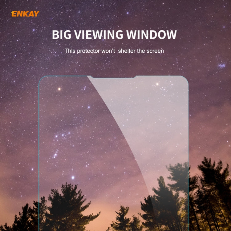 Hat-Prince ENKAY Clear TPU Shockproof Case Soft Anti-slip Cover + 0.26mm 9H 2.5D Tempered Glass Protector Film