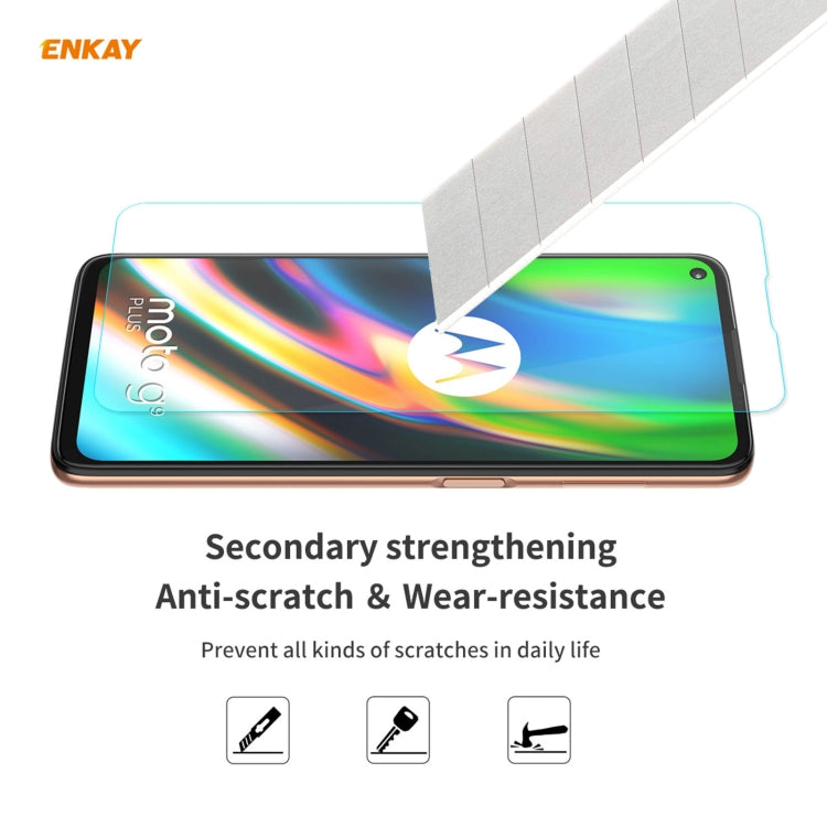 Hat-Prince ENKAY Clear TPU Shockproof Case Soft Anti-slip Cover + 0.26mm 9H 2.5D Tempered Glass Protector Film