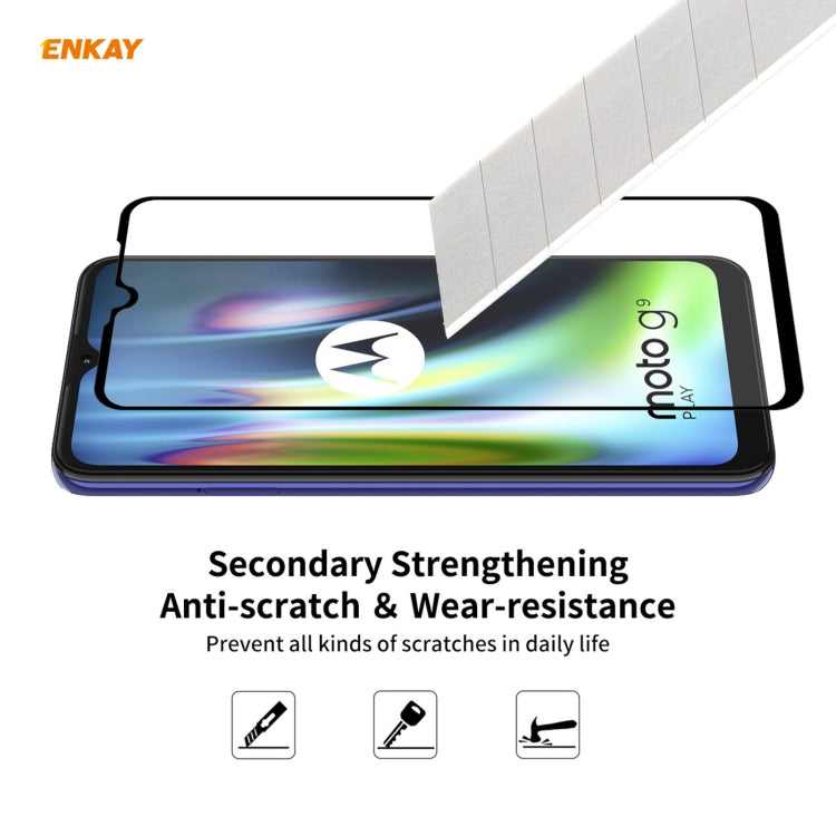 Hat-Prince ENKAY Clear TPU Shockproof Case Soft Anti-slip Cover + 0.26mm 9H 2.5D Full Glue Full Coverage Tempered Glass Protector Film