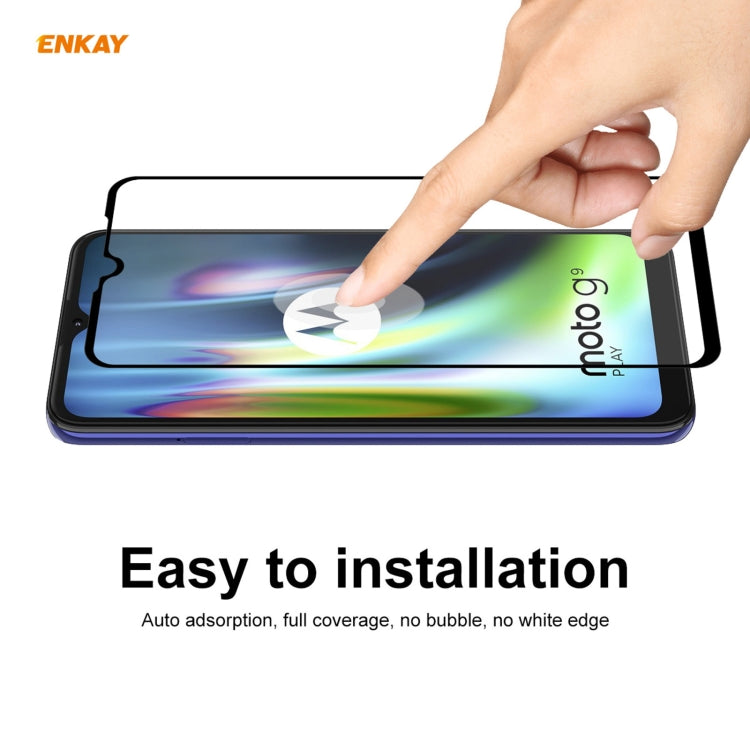 Hat-Prince ENKAY Clear TPU Shockproof Case Soft Anti-slip Cover + 0.26mm 9H 2.5D Full Glue Full Coverage Tempered Glass Protector Film