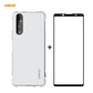 Hat-Prince ENKAY Clear TPU Shockproof Case Soft Anti-slip Cover + 0.26mm 9H 2.5D Full Glue Full Coverage Tempered Glass Protector Film