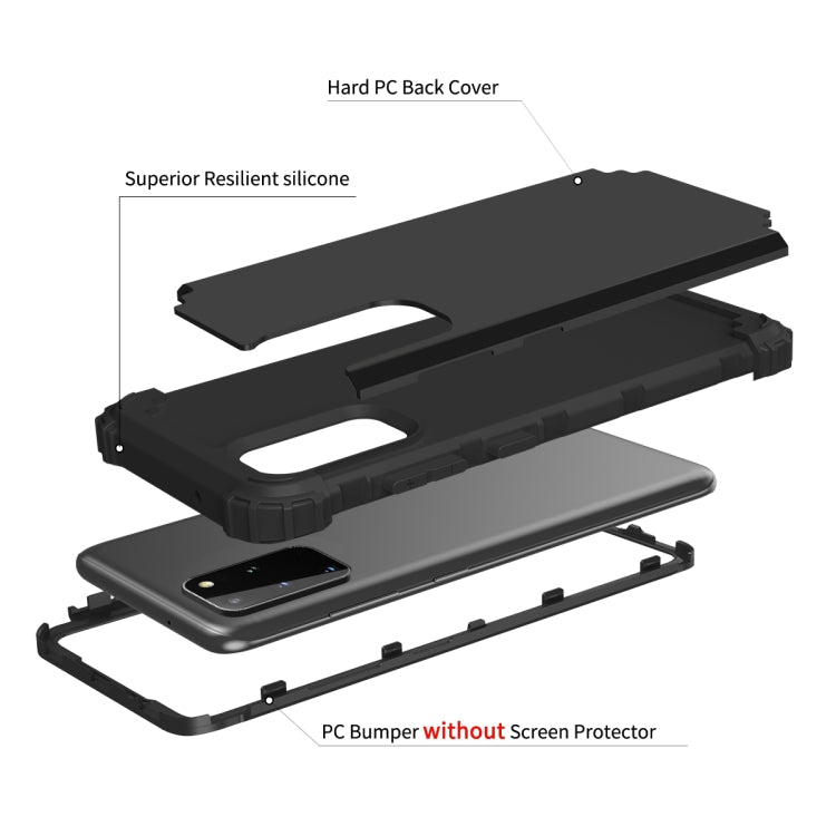 PC + Silicone Three-piece Shockproof Protection Case