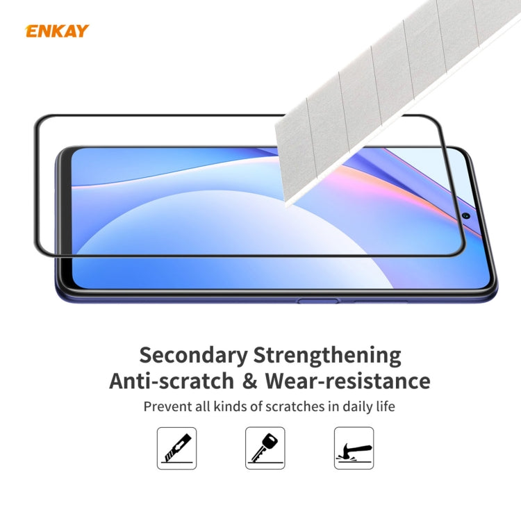 2PCS ENKAY Hat-Prince Anti-drop Full Glue Tempered Glass Full Screen Film Anti-fall Protector