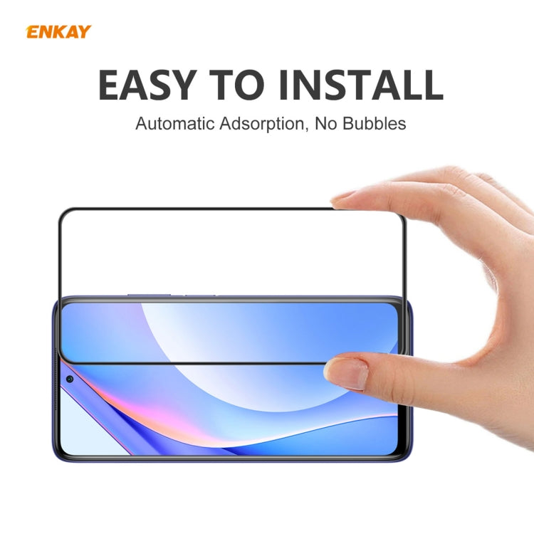 2PCS ENKAY Hat-Prince Anti-drop Full Glue Tempered Glass Full Screen Film Anti-fall Protector