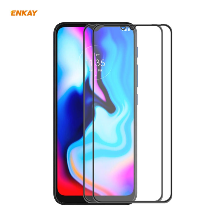 2PCS ENKAY Hat-Prince Anti-drop Full Glue Tempered Glass Full Screen Film Anti-fall Protector