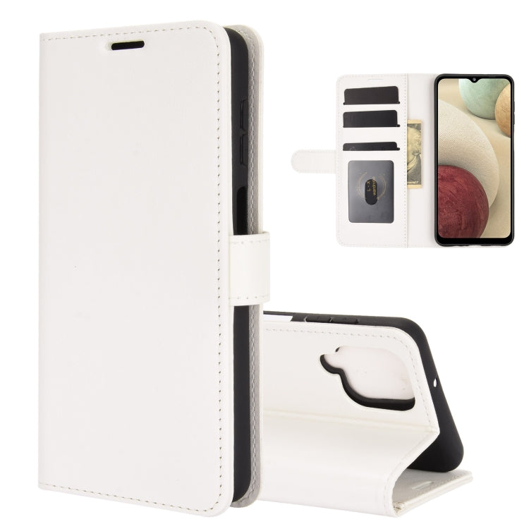 For Samsung Galaxy A12 R64 Texture Single Horizontal Flip Protective Case with Holder & Card Slots & Wallet& Photo Frame