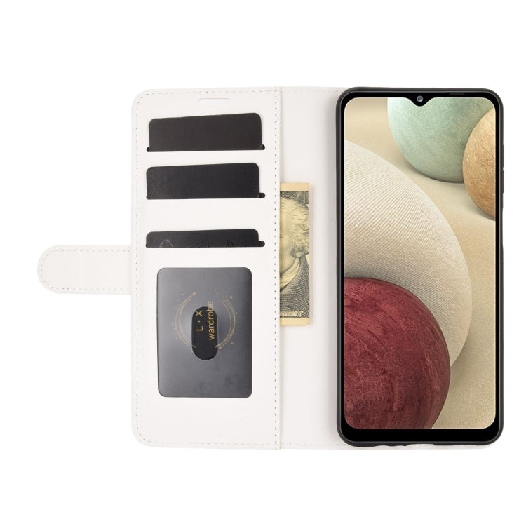 For Samsung Galaxy A12 R64 Texture Single Horizontal Flip Protective Case with Holder & Card Slots & Wallet& Photo Frame