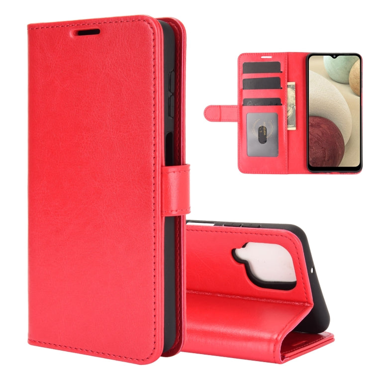 For Samsung Galaxy A12 R64 Texture Single Horizontal Flip Protective Case with Holder & Card Slots & Wallet& Photo Frame