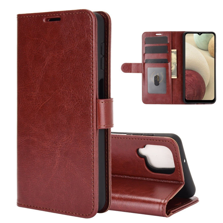 For Samsung Galaxy A12 R64 Texture Single Horizontal Flip Protective Case with Holder & Card Slots & Wallet& Photo Frame