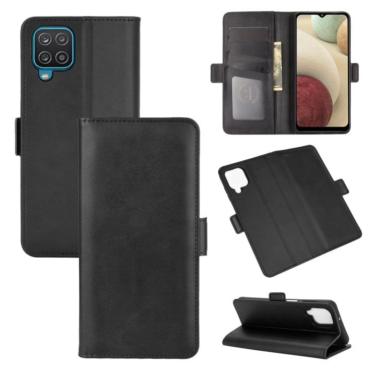 For Samsung Galaxy A12 Dual-side Magnetic Buckle Horizontal Flip Leather Case with Holder & Card Slots & Wallet