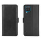 For Samsung Galaxy A12 Dual-side Magnetic Buckle Horizontal Flip Leather Case with Holder & Card Slots & Wallet