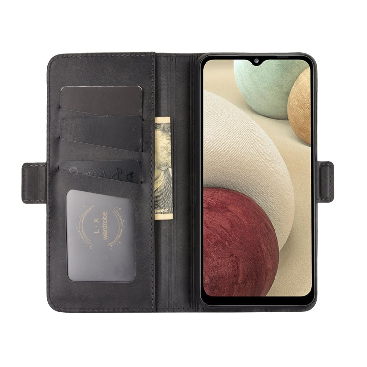 For Samsung Galaxy A12 Dual-side Magnetic Buckle Horizontal Flip Leather Case with Holder & Card Slots & Wallet