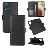 For Samsung Galaxy A12 Dual-side Magnetic Buckle Horizontal Flip Leather Case with Holder & Card Slots & Wallet