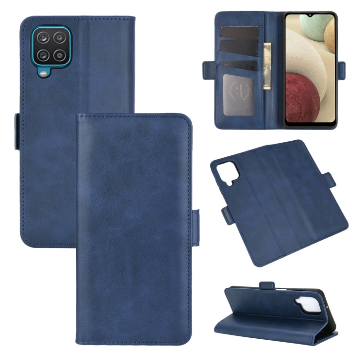 For Samsung Galaxy A12 Dual-side Magnetic Buckle Horizontal Flip Leather Case with Holder & Card Slots & Wallet