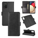 For Samsung Galaxy A02s Dual-side Magnetic Buckle Horizontal Flip Leather Case with Holder & Card Slots & Wallet