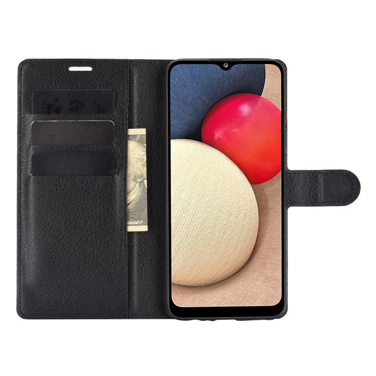 For Samsung Galaxy A02s Litchi Texture Horizontal Flip Protective Case with Holder & Card Slots & Wallet
