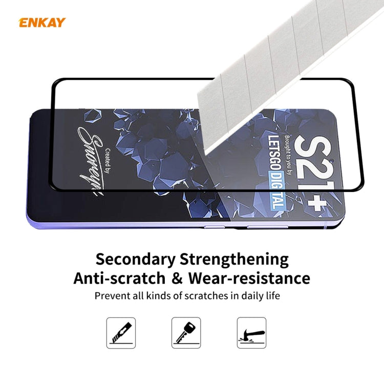 For Samsung Galaxy S30+ ENKAY Hat-Prince Full Glue 0.26mm 9H 2.5D Tempered Glass Full Coverage Film Support Fingerprint Unlock