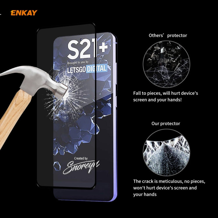 For Samsung Galaxy S30+ ENKAY Hat-Prince Full Glue 0.26mm 9H 2.5D Tempered Glass Full Coverage Film Support Fingerprint Unlock