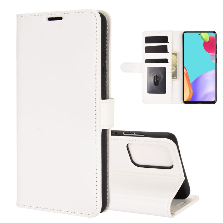 For Samsung Galaxy A52 5G  R64 Texture Single Horizontal Flip Protective Case with Holder & Card Slots & Wallet& Photo Frame