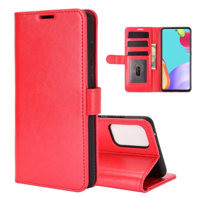 For Samsung Galaxy A52 5G  R64 Texture Single Horizontal Flip Protective Case with Holder & Card Slots & Wallet& Photo Frame