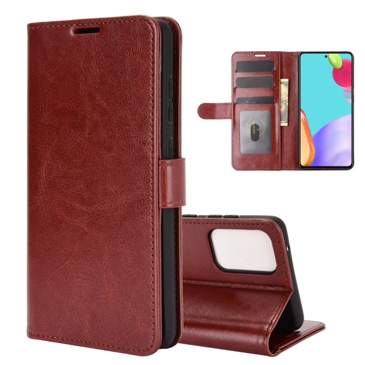 For Samsung Galaxy A52 5G  R64 Texture Single Horizontal Flip Protective Case with Holder & Card Slots & Wallet& Photo Frame