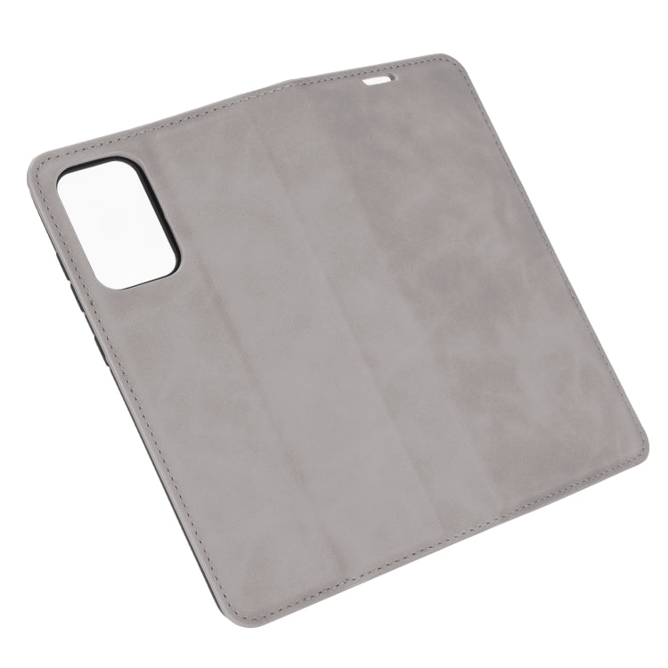 For Samsung Galaxy A52 5G  Retro-skin Business Magnetic Suction Leather Case with Holder & Card Slots & Wallet