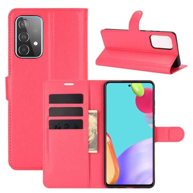 For Samsung Galaxy A52 5G Litchi Texture Horizontal Flip Protective Case with Holder & Card Slots & Wallet
