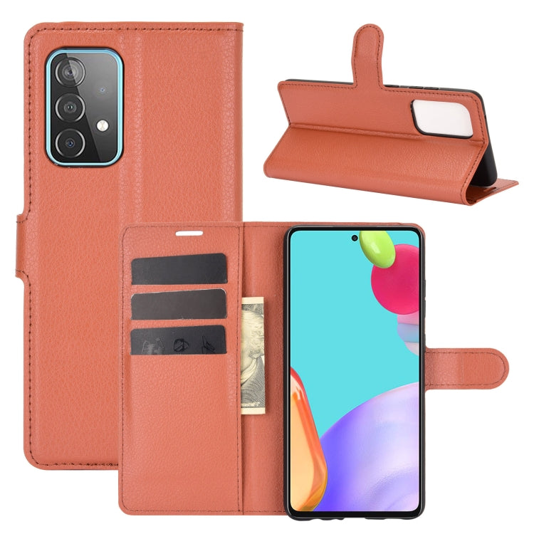 For Samsung Galaxy A52 5G Litchi Texture Horizontal Flip Protective Case with Holder & Card Slots & Wallet