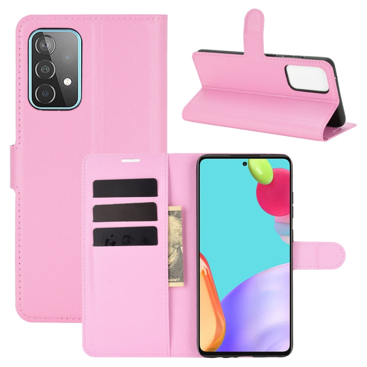For Samsung Galaxy A52 5G Litchi Texture Horizontal Flip Protective Case with Holder & Card Slots & Wallet