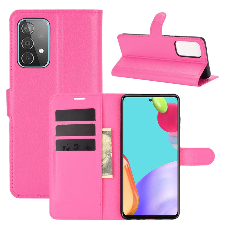 For Samsung Galaxy A52 5G Litchi Texture Horizontal Flip Protective Case with Holder & Card Slots & Wallet