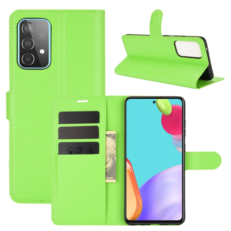 For Samsung Galaxy A52 5G Litchi Texture Horizontal Flip Protective Case with Holder & Card Slots & Wallet