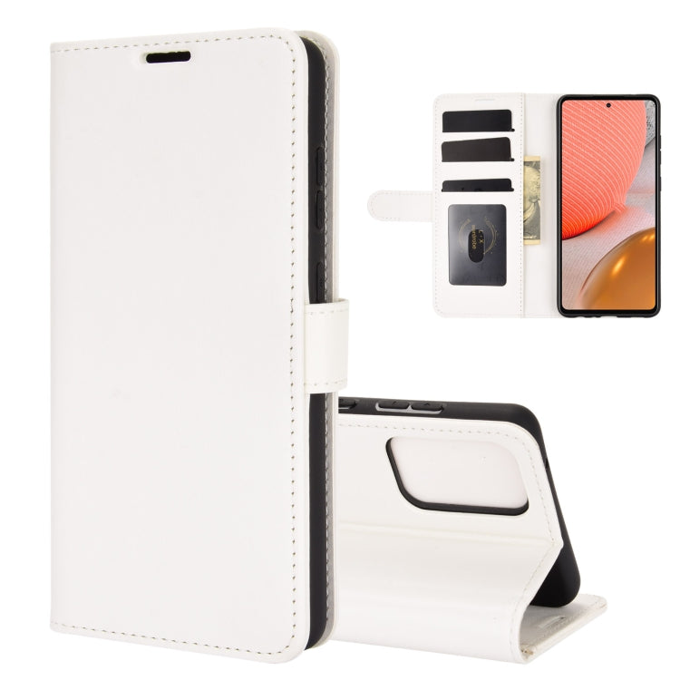 For Samsung Galaxy A72 5G  R64 Texture Single Horizontal Flip Protective Case with Holder & Card Slots & Wallet& Photo Frame