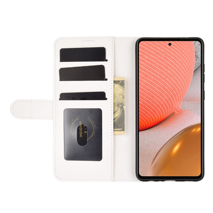 For Samsung Galaxy A72 5G  R64 Texture Single Horizontal Flip Protective Case with Holder & Card Slots & Wallet& Photo Frame