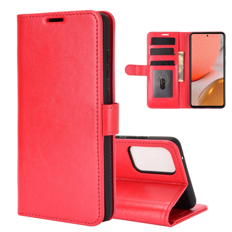 For Samsung Galaxy A72 5G  R64 Texture Single Horizontal Flip Protective Case with Holder & Card Slots & Wallet& Photo Frame
