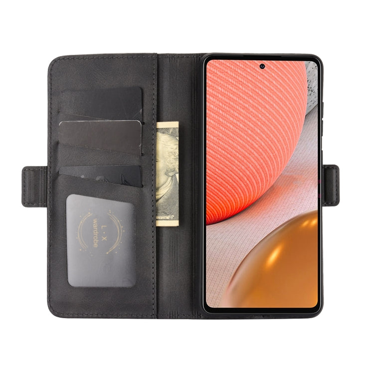 For Samsung Galaxy A72 5G Dual-side Magnetic Buckle Horizontal Flip Leather Case with Holder & Card Slots & Wallet
