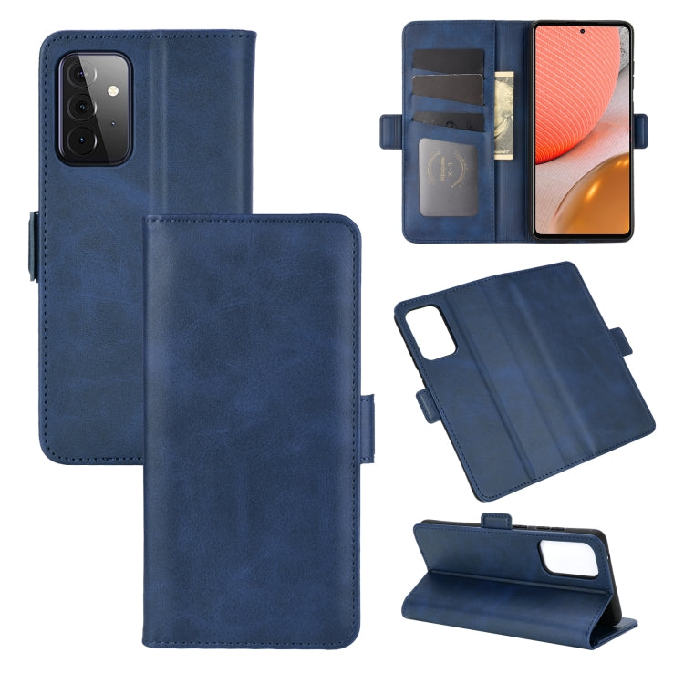 For Samsung Galaxy A72 5G Dual-side Magnetic Buckle Horizontal Flip Leather Case with Holder & Card Slots & Wallet