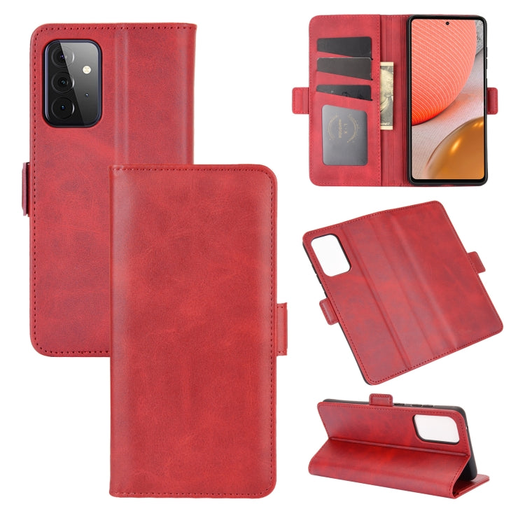 For Samsung Galaxy A72 5G Dual-side Magnetic Buckle Horizontal Flip Leather Case with Holder & Card Slots & Wallet