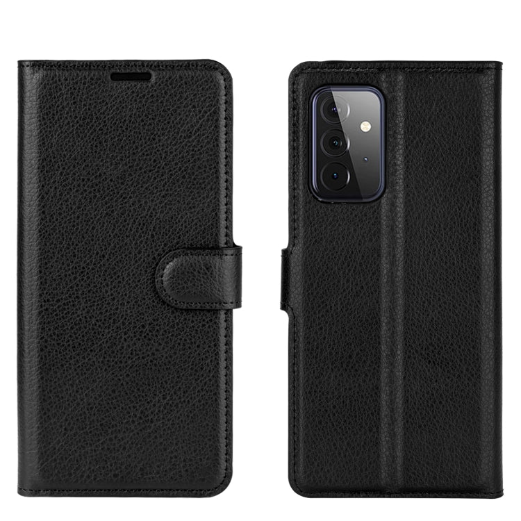 For Samsung Galaxy A72 5G Litchi Texture Horizontal Flip Protective Case with Holder & Card Slots & Wallet