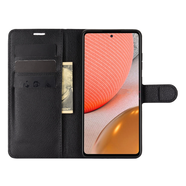 For Samsung Galaxy A72 5G Litchi Texture Horizontal Flip Protective Case with Holder & Card Slots & Wallet