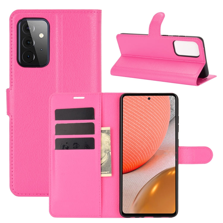 For Samsung Galaxy A72 5G Litchi Texture Horizontal Flip Protective Case with Holder & Card Slots & Wallet
