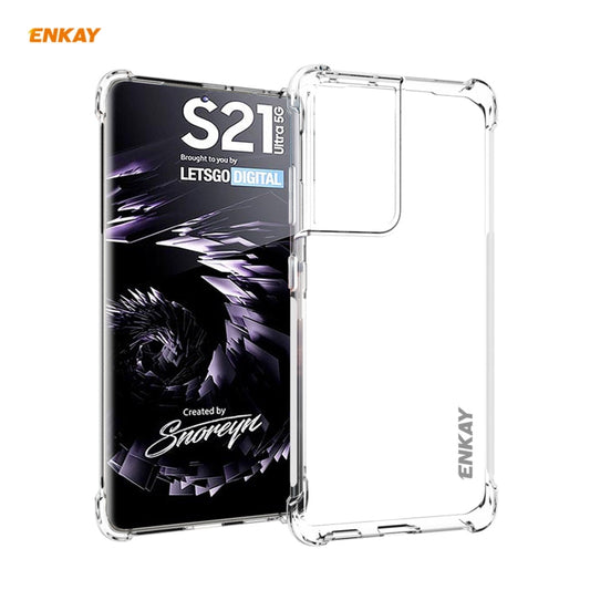 Hat-Prince ENKAY Clear TPU Shockproof Case Soft Anti-slip Cover + 3D Full Screen PET Curved Hot Bending HD Screen Protector Soft Film, Support Fingerprint Unlock