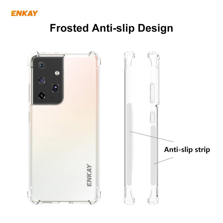 Hat-Prince ENKAY Clear TPU Shockproof Case Soft Anti-slip Cover + 3D Full Screen PET Curved Hot Bending HD Screen Protector Soft Film, Support Fingerprint Unlock