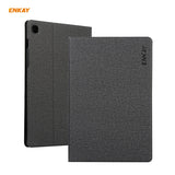For Samsung Galaxy Tab A7 10.4 2020 T500 / T505 ENKAY Coarse Cloth Pattern PU Leather + TPU Smart Case with Holder & Sleep / Wake-up Function