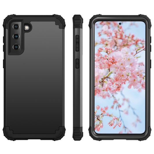 PC+ Silicone Three-piece Anti-drop Mobile Phone Protective Back Cover