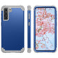PC+ Silicone Three-piece Anti-drop Mobile Phone Protective Back Cover